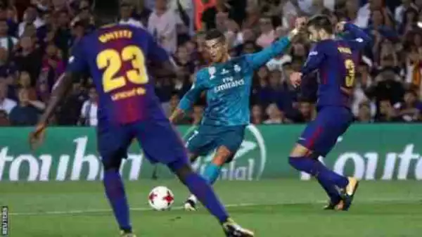 Barcelona 1-3 Real Madrid : As Cristiano Ronaldo Scores And Was Given A Red Card